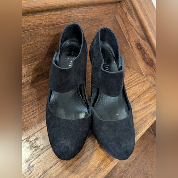 Pedro Garcia Mary Jane Black Suede Heels Eu Size 40 Approx 9-9.5 US - Picture 12 of 16